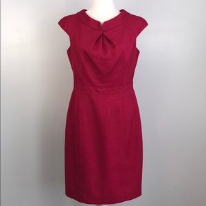 DAVID MEISTER Pink Knee Length Sheath Dress